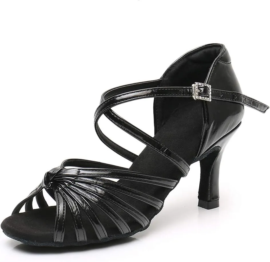 Women's Latin Dance Shoes Ballroom Party Practice Performance Sandals,Model WZJ