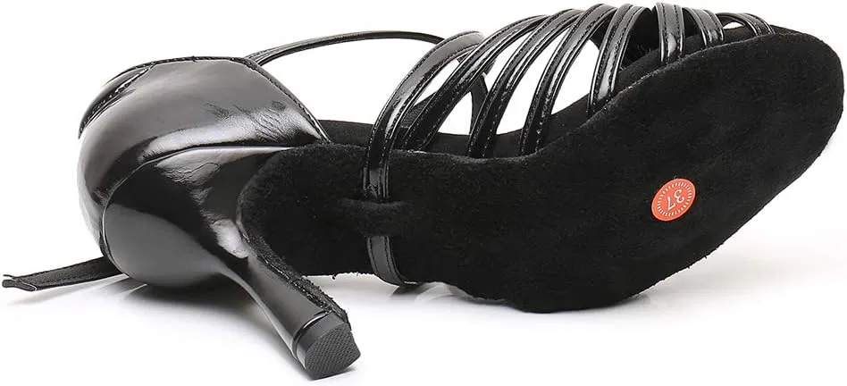 Women's Latin Dance Shoes Ballroom Party Practice Performance Sandals,Model WZJ