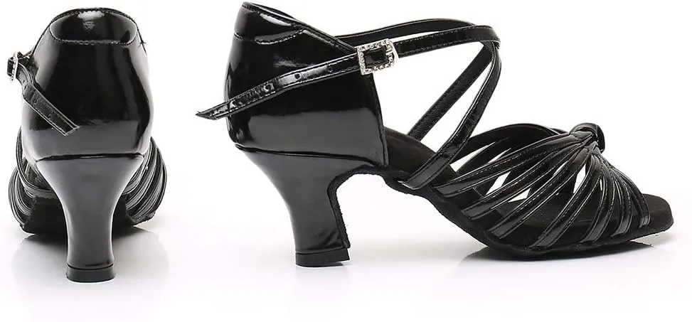 Women's Latin Dance Shoes Ballroom Party Practice Performance Sandals,Model WZJ