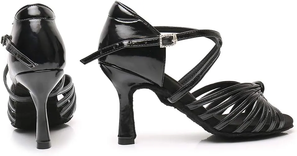 Women's Latin Dance Shoes Ballroom Party Practice Performance Sandals,Model WZJ
