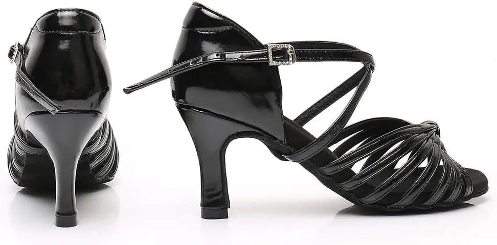 Women's Latin Dance Shoes Ballroom Party Practice Performance Sandals,Model WZJ
