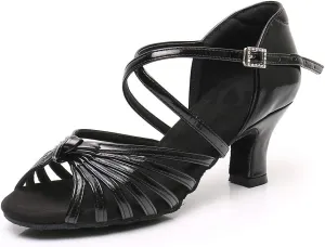 Women's Latin Dance Shoes Ballroom Party Practice Performance Sandals,Model WZJ