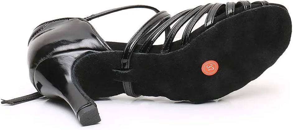 Women's Latin Dance Shoes Ballroom Party Practice Performance Sandals,Model WZJ