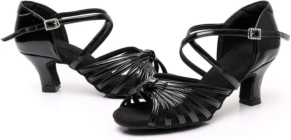 Women's Latin Dance Shoes Ballroom Party Practice Performance Sandals,Model WZJ