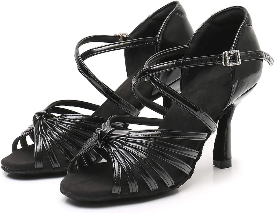 Women's Latin Dance Shoes Ballroom Party Practice Performance Sandals,Model WZJ