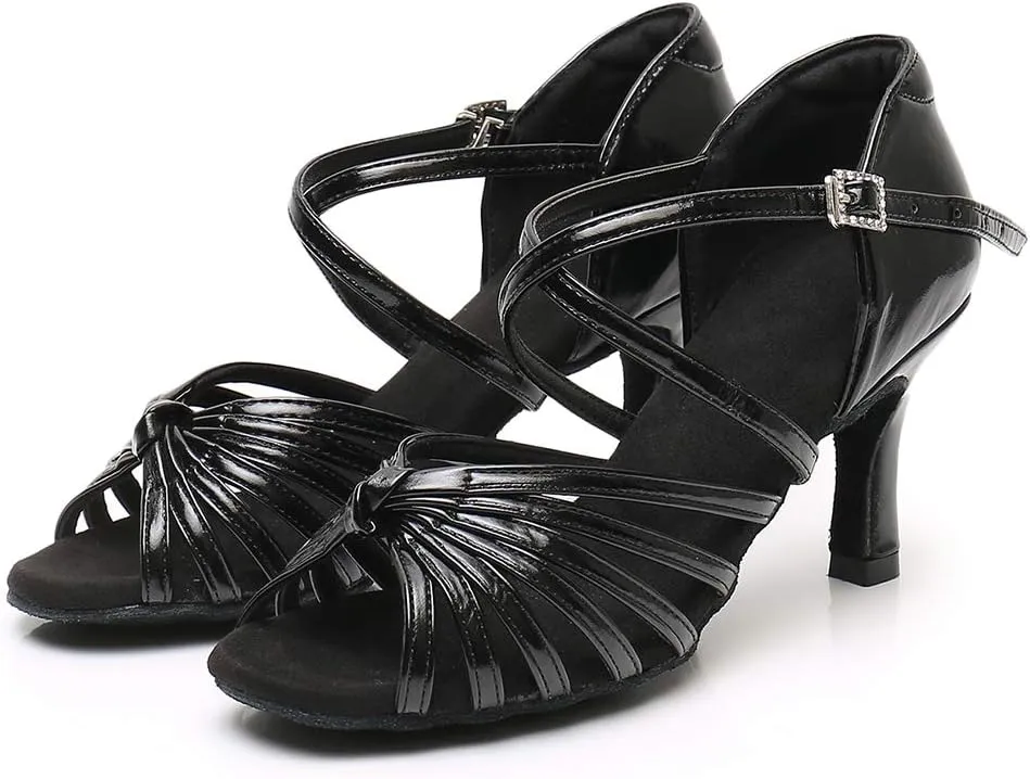 Women's Latin Dance Shoes Ballroom Party Practice Performance Sandals,Model WZJ