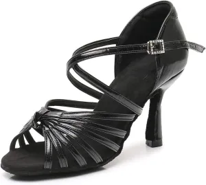 Women's Latin Dance Shoes Ballroom Party Practice Performance Sandals,Model WZJ