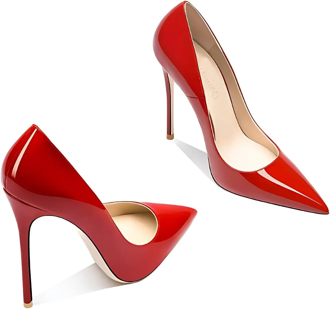 Women's Pointed Toe Shallow Stiletto Heels 4.7 Inch Pumps Wedding Party Banquet Shoes