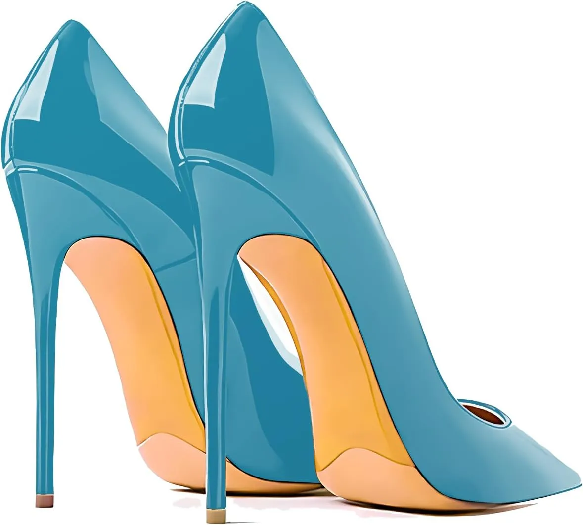 Women's Pointed Toe Shallow Stiletto Heels 4.7 Inch Pumps Wedding Party Banquet Shoes