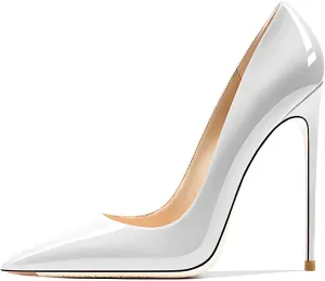 Women's Pointed Toe Shallow Stiletto Heels 4.7 Inch Pumps Wedding Party Banquet Shoes