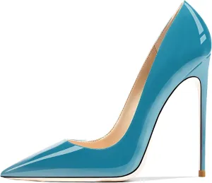 Women's Pointed Toe Shallow Stiletto Heels 4.7 Inch Pumps Wedding Party Banquet Shoes