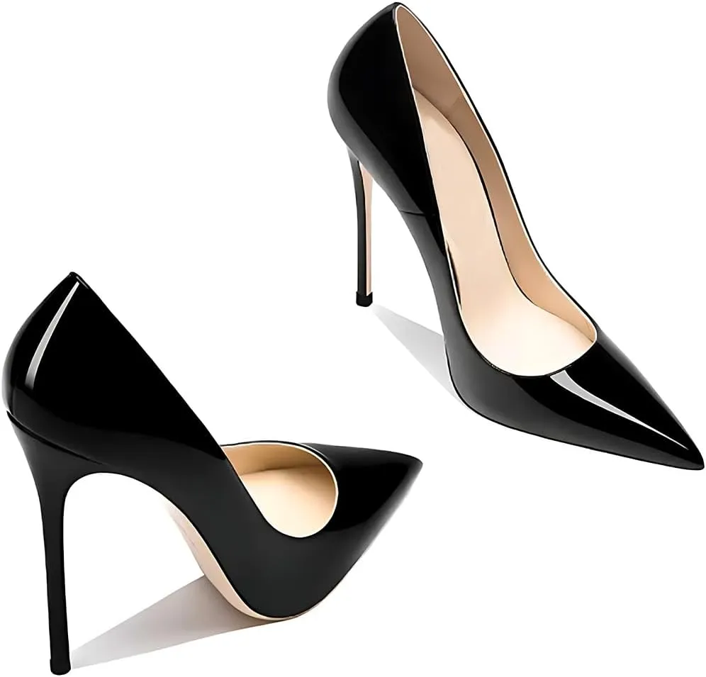 Women's Pointed Toe Shallow Stiletto Heels 4.7 Inch Pumps Wedding Party Banquet Shoes
