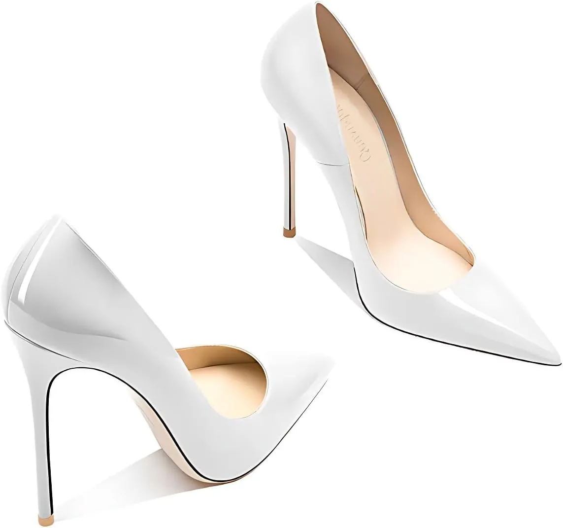 Women's Pointed Toe Shallow Stiletto Heels 4.7 Inch Pumps Wedding Party Banquet Shoes