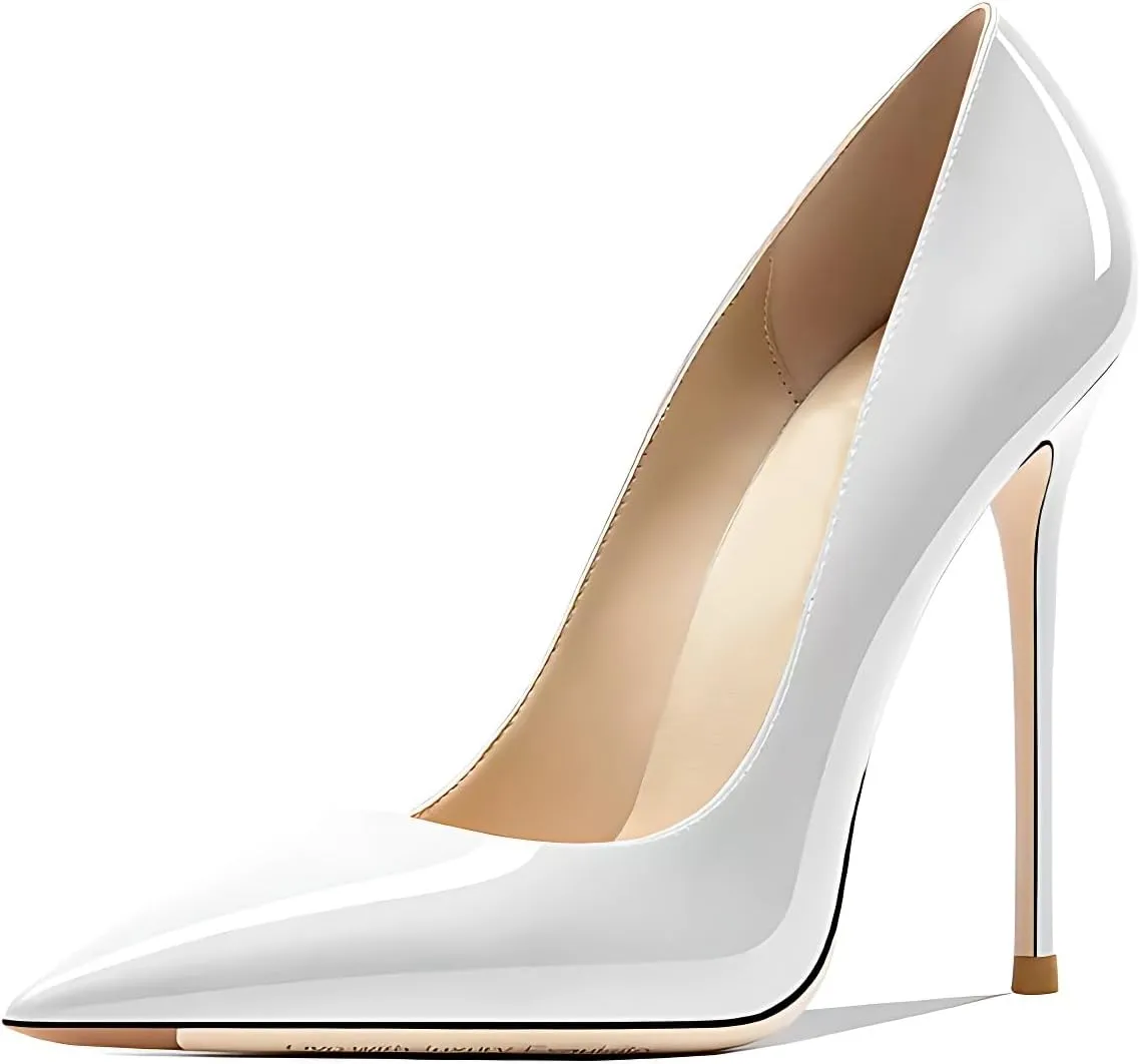 Women's Pointed Toe Shallow Stiletto Heels 4.7 Inch Pumps Wedding Party Banquet Shoes