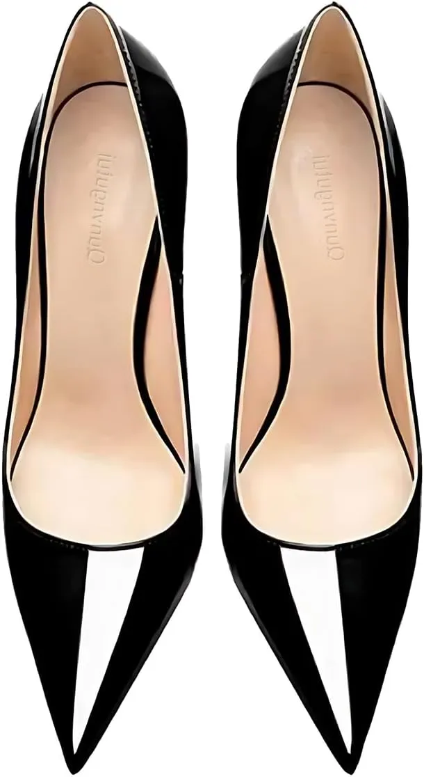 Women's Pointed Toe Shallow Stiletto Heels 4.7 Inch Pumps Wedding Party Banquet Shoes