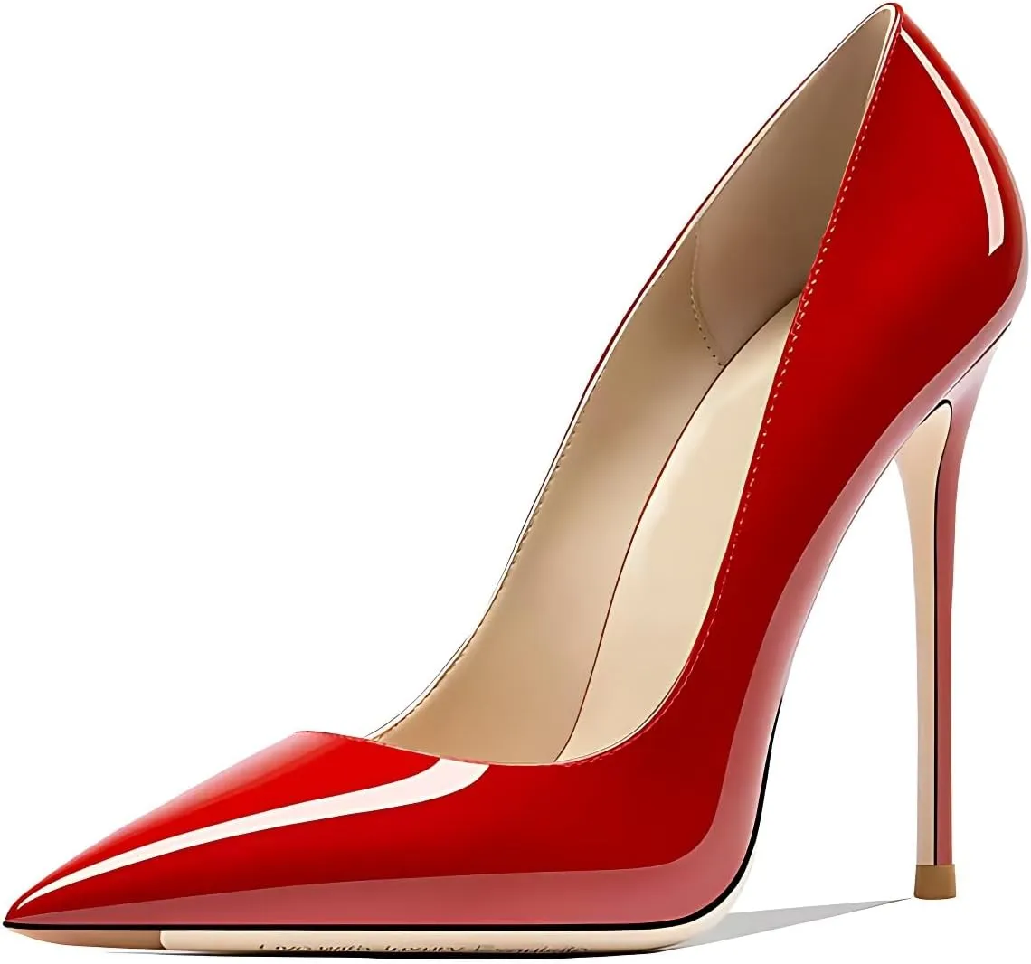 Women's Pointed Toe Shallow Stiletto Heels 4.7 Inch Pumps Wedding Party Banquet Shoes