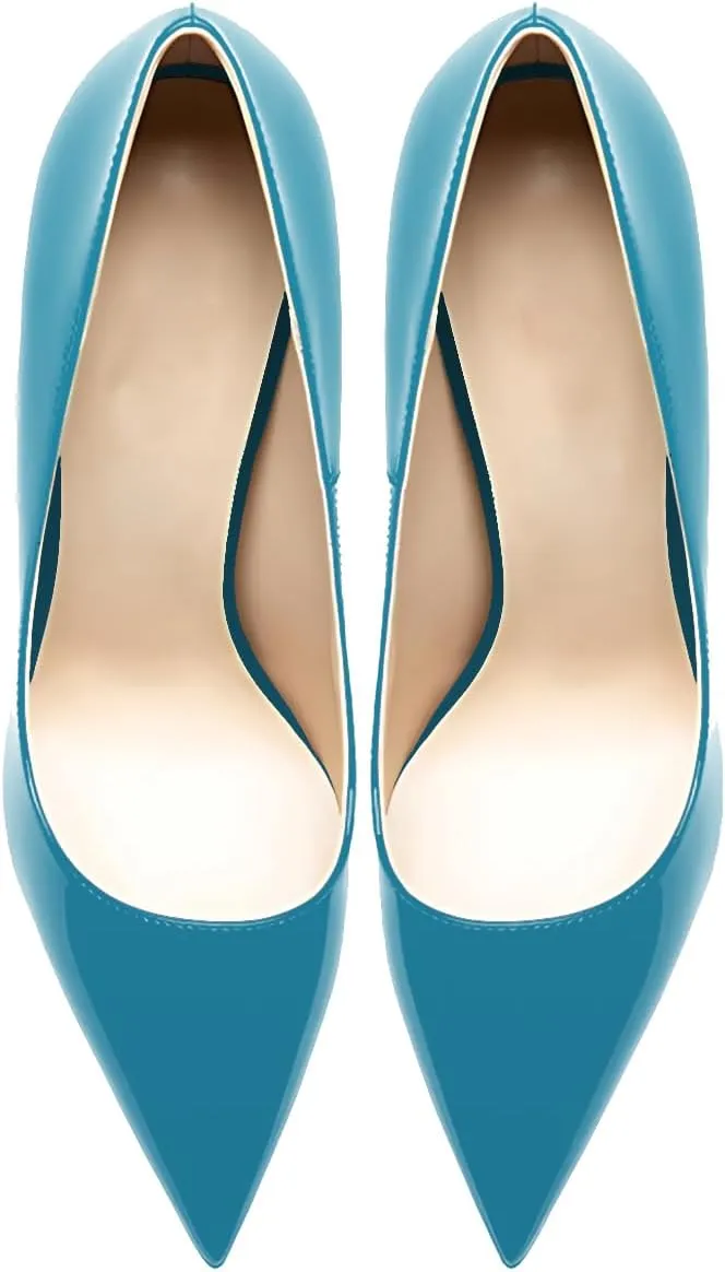 Women's Pointed Toe Shallow Stiletto Heels 4.7 Inch Pumps Wedding Party Banquet Shoes