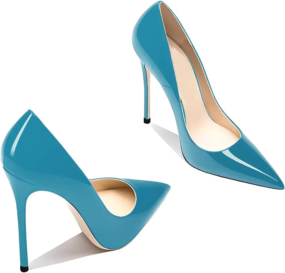 Women's Pointed Toe Shallow Stiletto Heels 4.7 Inch Pumps Wedding Party Banquet Shoes