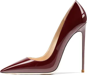 Women's Pointed Toe Shallow Stiletto Heels 4.7 Inch Pumps Wedding Party Banquet Shoes