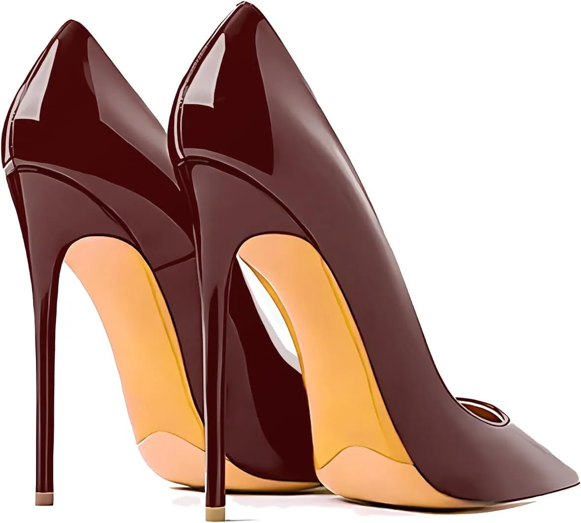 Women's Pointed Toe Shallow Stiletto Heels 4.7 Inch Pumps Wedding Party Banquet Shoes