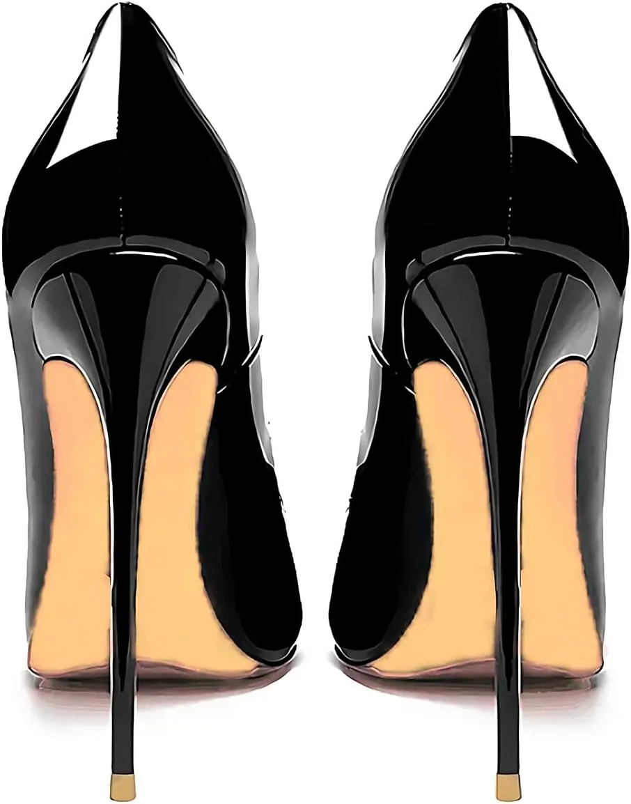 Women's Pointed Toe Shallow Stiletto Heels 4.7 Inch Pumps Wedding Party Banquet Shoes
