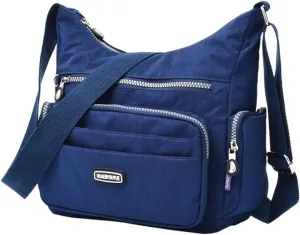 Women's Trendy Purses Vegan Leather Hobo Handbags Bohemian Animal Prints Hobo Bags Nylon Quilted Shoulder Purse(A)