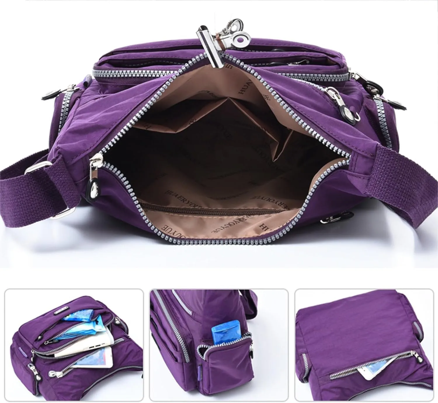 Women's Trendy Purses Vegan Leather Hobo Handbags Bohemian Animal Prints Hobo Bags Nylon Quilted Shoulder Purse(A)