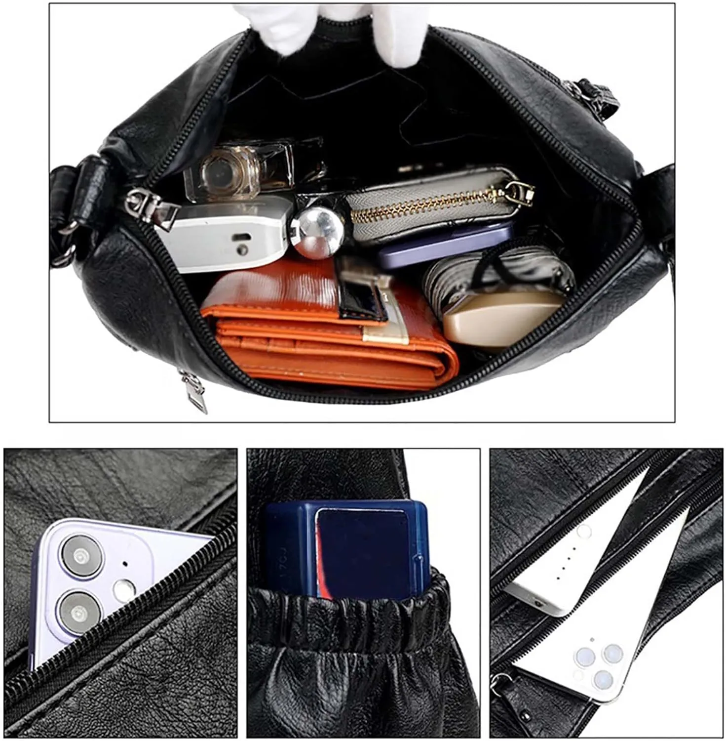Women's Trendy Purses Vegan Leather Hobo Handbags Women's Shoulder Bags Tote Satchel Hobo Summer Mini Gym Bag(Purple)