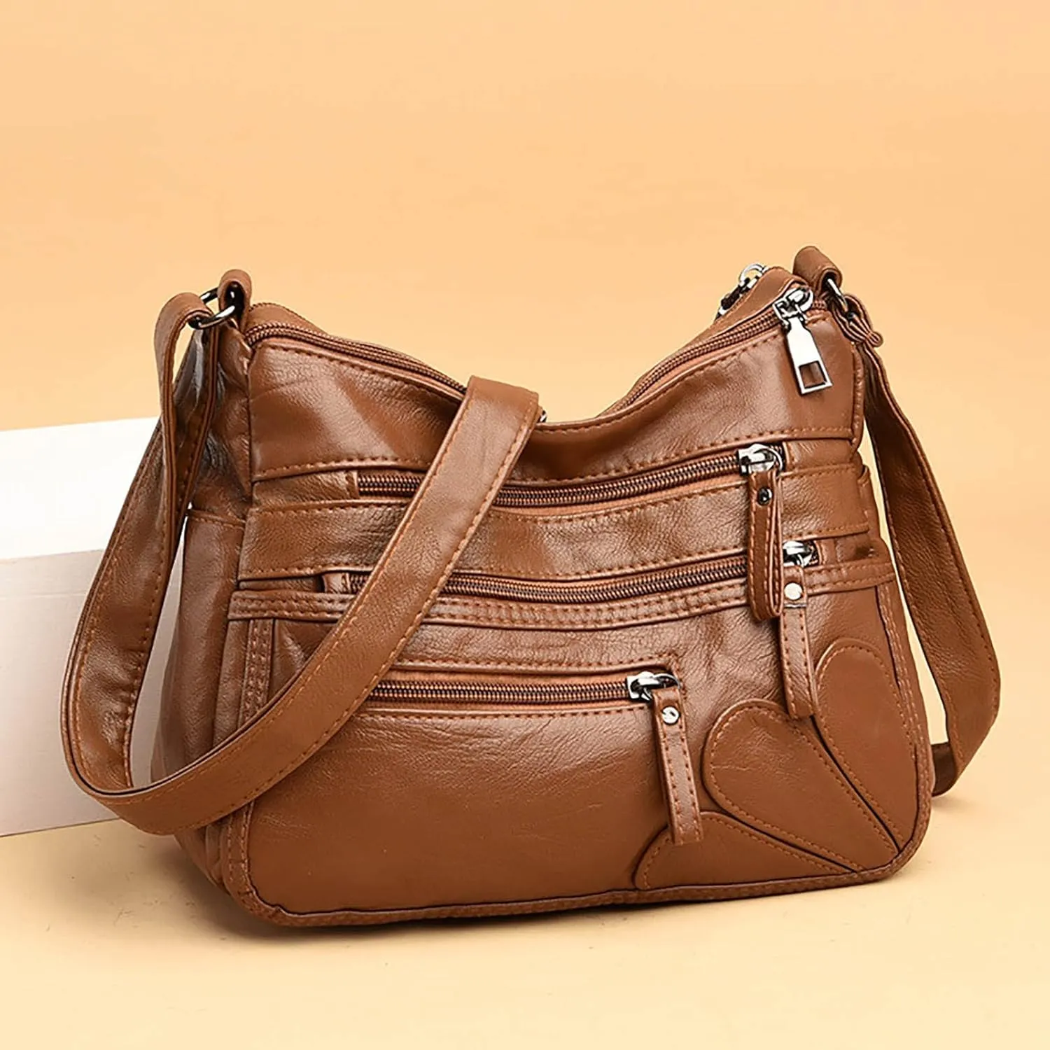 Women's Trendy Purses Vegan Leather Hobo Handbags Women's Shoulder Bags Tote Satchel Hobo Womens Shoulder Purse(One Size)