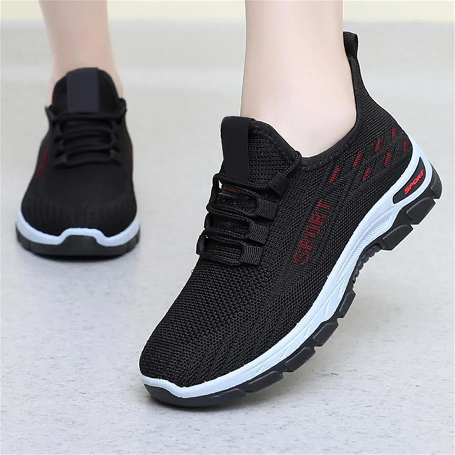 Womens Walking Orthopedic Sneakers with Arch Support Non Slip Running Shoes Casual Trendy Lightweight Breathable Mesh Shoes Comfortable Soft Sole Sneakers Outdoor Athletic Workout Sports Tennis Shoe