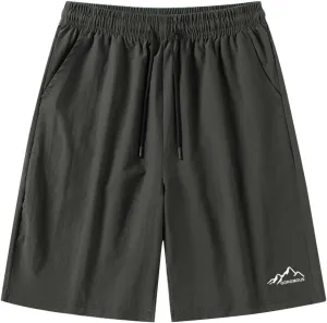Workout Running Shorts for Men Elastic Waist Drawstring Lightweight Gym Shorts Looes Jogging Shorts with Pockets