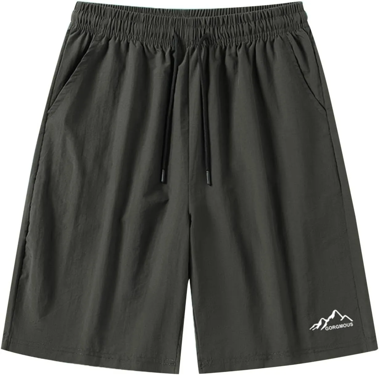 Workout Running Shorts for Men Elastic Waist Drawstring Lightweight Gym Shorts Looes Jogging Shorts with Pockets