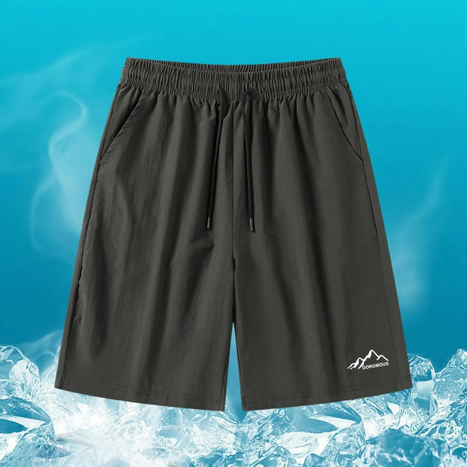 Workout Running Shorts for Men Elastic Waist Drawstring Lightweight Gym Shorts Looes Jogging Shorts with Pockets