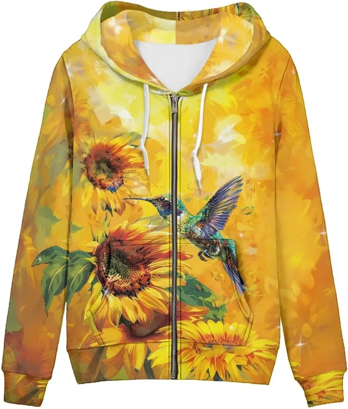 Xoenoiee 3d Print Women Zip Up Hoodies Sweatshirt Jacket Long Sleeve Shirts Streetwear Pullover Tops With Pocket