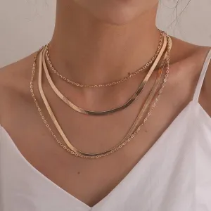 YERTTER Bohemian Dainty Layered Choker Necklaces Multilayer Adjustable Layering Chain Gold Plated Necklaces Set for Women Girls