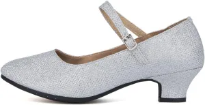 YKXLM Latin Ballroom Dance Shoes Closed Toe Dance Pumps Character Party Prom Dancing Pump,DY116