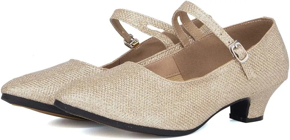 YKXLM Latin Ballroom Dance Shoes Closed Toe Dance Pumps Character Party Prom Dancing Pump,DY116