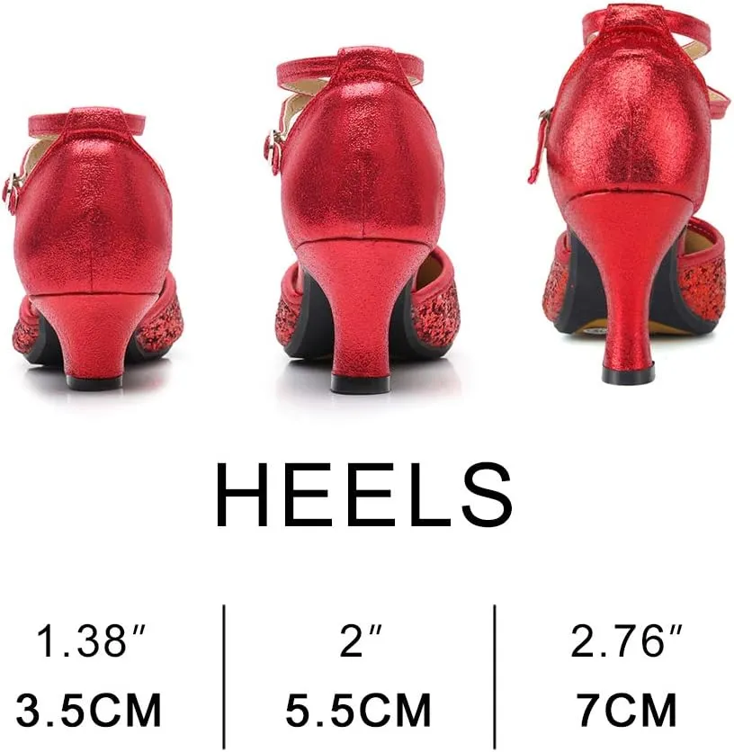 YKXLM Latin Ballroom Dance Shoes Closed Toe Dance Pumps Character Party Prom Dancing Pump,DY116