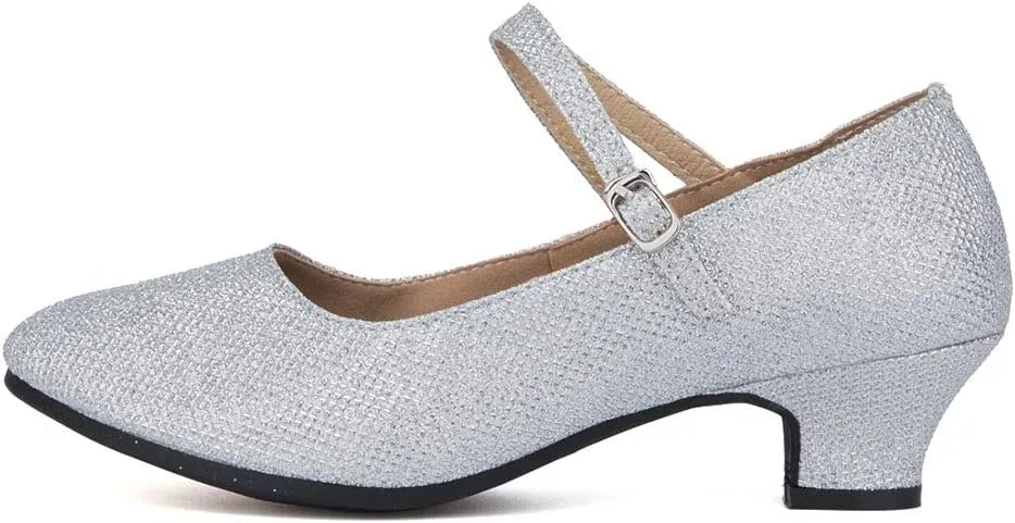 YKXLM Latin Ballroom Dance Shoes Closed Toe Dance Pumps Character Party Prom Dancing Pump,DY116
